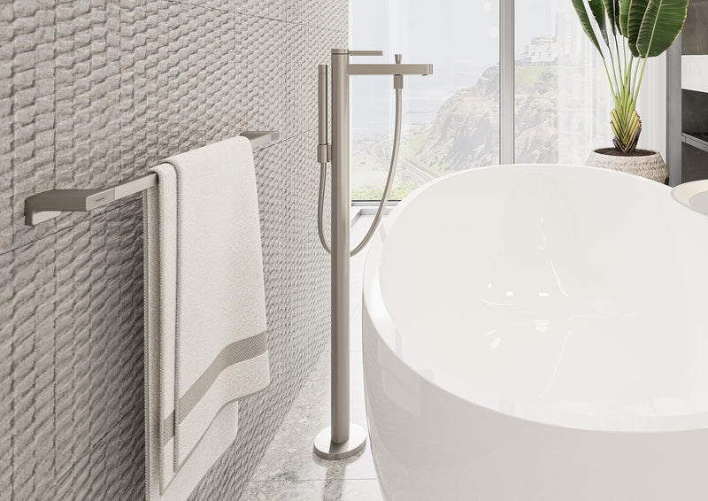 Hansgrohe AddStoris Modern Toilet Paper Holder in Brushed Nickel, 41748820
