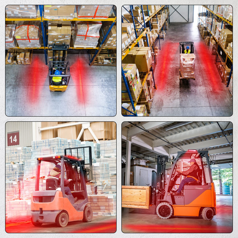 LED Forklift Light Side Line Warning Light 30W DC 12-80V Safety Lamp for Warehouse Pedestrian Area - Red 30W Red