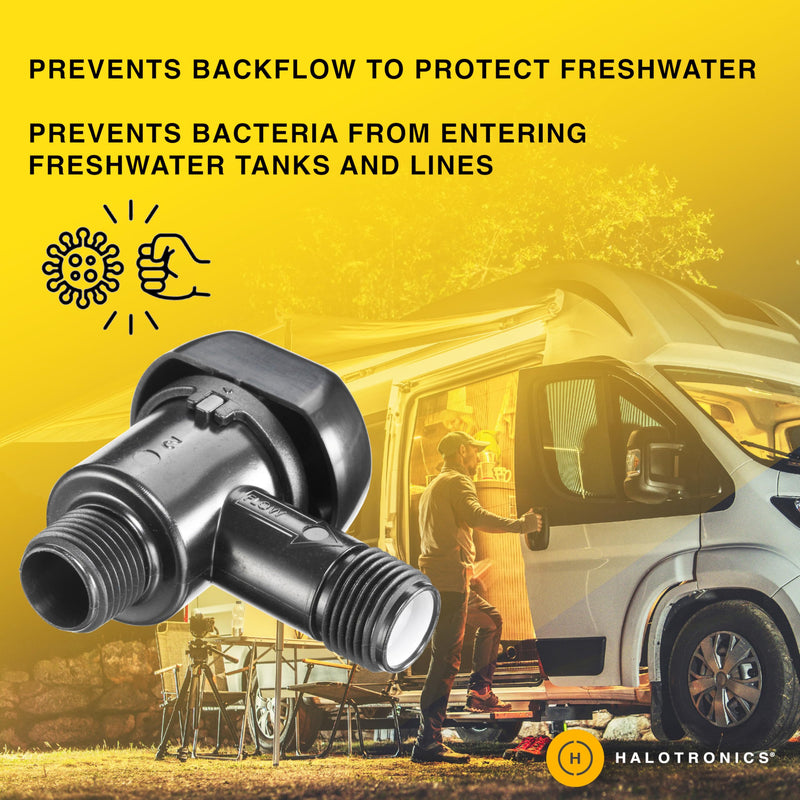 RV Vacuum Breaker Check Valve – Backflow Preventer for RV and Marine Freshwater Systems – Anti-Leak, Corrosion-Resistant, Easy Installation – Replacement for 571-VAC-CHK-A