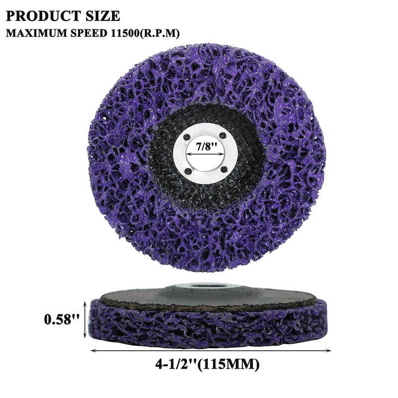 Lamsion Rust Remover Wheel Remove Paint and Oxidation Poly Strip Wheel Disc Abrasive Angle Grinding Wheel (5Pack -4-1/2" x7/8'') 5Pack - 4-1/2" x7/8''