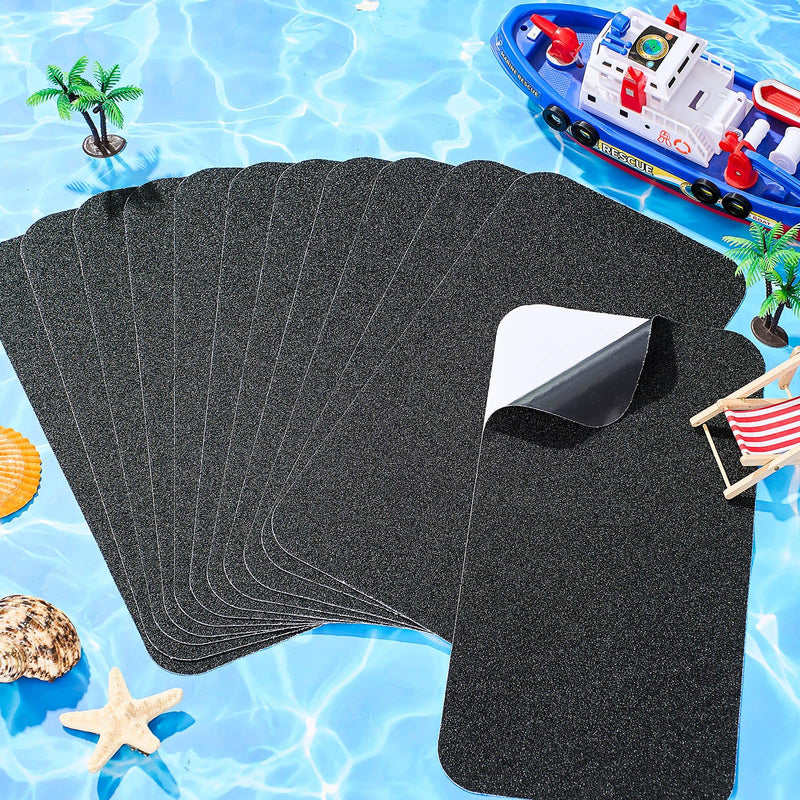 12 Pcs Marine Flooring for Boats Non Slip Pads 6 x 12inch Boat Trailer Steps Adhesive Traction Pads Anti-Slip Pre-Cut Traction Grip Tape Ship Flooring Tools Accessories