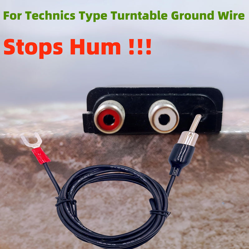 Phonograph Turntable Ground Wire for Technics SL-BD21 SL-BD3 SL-QL5 SL-6 Magnetic Cartridge Turntables - Stop Hum, 5-ft Technic
