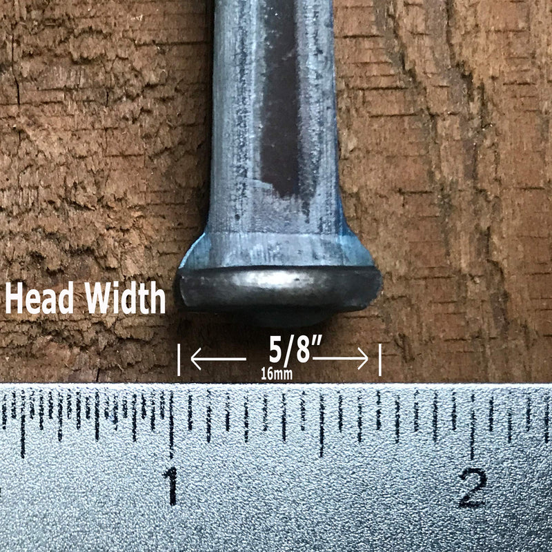 6"- Steel Square Common Rose Head STANDARD-60d - Large Spike Nails (5 Nails)