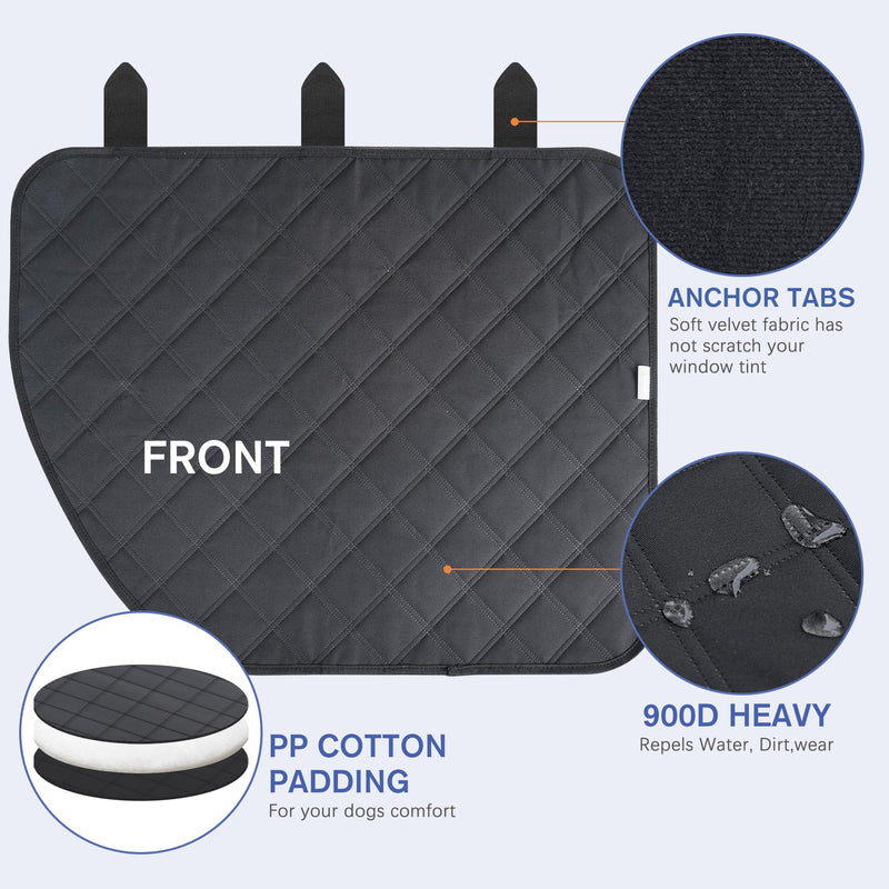 Dog Car Door Protector – Anti-Scratch/Stain-Resistant, Window-Roll-Compatible, No Tint Damage, 2-Pack, Secure Fit for Car/SUV/Truck Black Regular