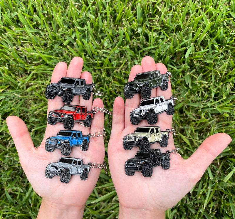 Jeep Gladiator Keychain - Officially Licensed Jeep Accessories Key Chain Fob Cover Mods 2022 2021 2022 Black