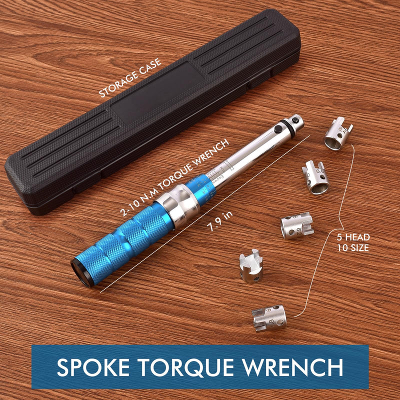 Spoke Torque Wrench, 2-10NM Torque Wrench Set for Motorcycle and Dirt Bike Spoke