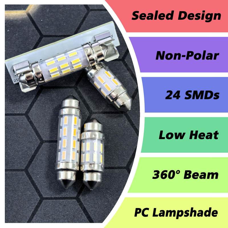 41mm/1.6" 214-2 RV Refrigerator Light Bulb DC 12V Super White Replacement LED Festoon Bulbs for Trailer Camper Motorhome Concession Stands Food Trucks RV Fridge Refrigerator Interior Light Bulb,2 Pack 6000K Daylight White
