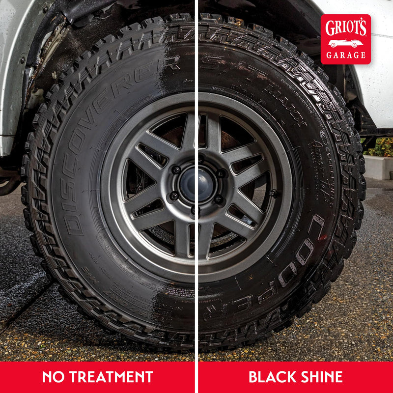 Griot's Garage Black Shine Tire and Trim Coating, Water-Resistant Dressing, Provides a High-Gloss Finish, Rain, and UV Protection, 10938, 15oz 15 Fl Oz (Pack of 1)