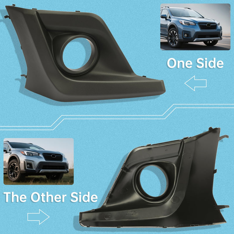 Kojem Right Fog Light Bezel Compatible with 2018-2020 Subaru Crosstrek Replacement for 57731FL082 Driving Lamp Trim Cover W/Fog Light hole (Passenger Side Right RH) W/ Fog Light Hole Passenger Side