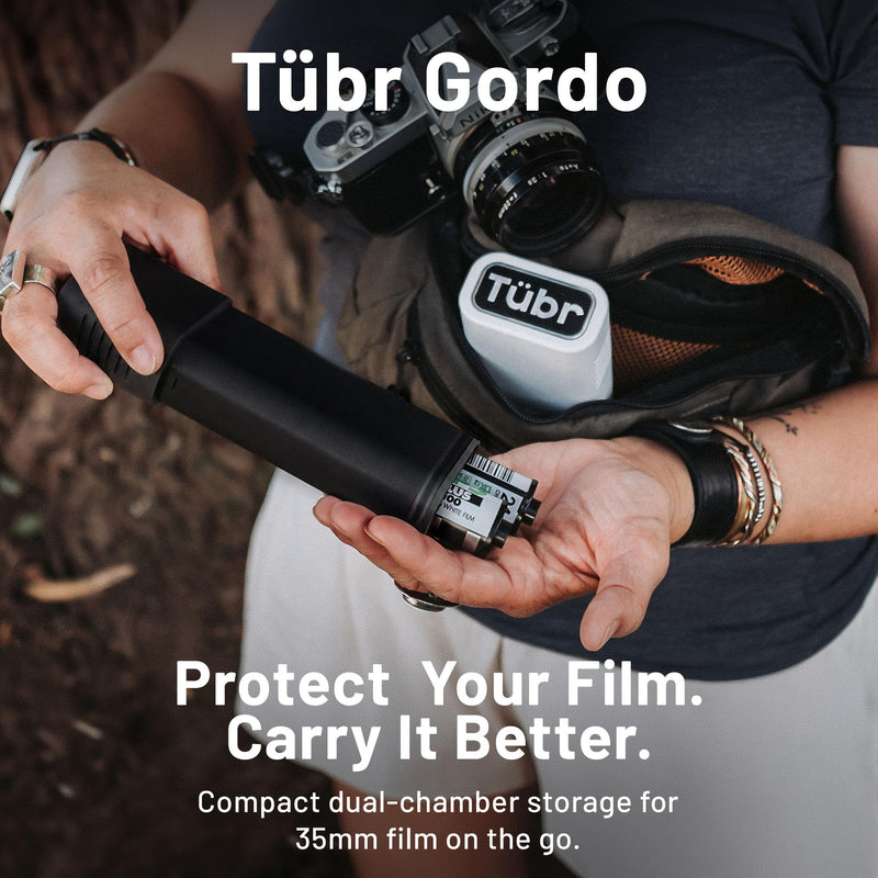 TUBR Gordo 35mm Film Case - Airtight Dual Chamber for 6 Rolls - Frost | Water Resistant, Crush Resistant Protective Holder, Camera Film Storage & Travel Accessories Carry Case & Container