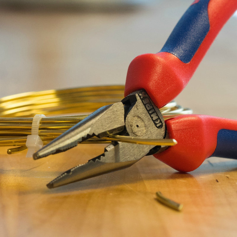 Knipex Tools 08 21 145 6" Needle Nose Combination Pliers, Plastic Coated Handles