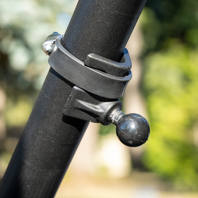 RAM Mounts RAM-B-108BU Strap Hose Clamp Ball Base with B Size 1" Ball for Rails 1" to 2.1" in Diameter Standard Packaging