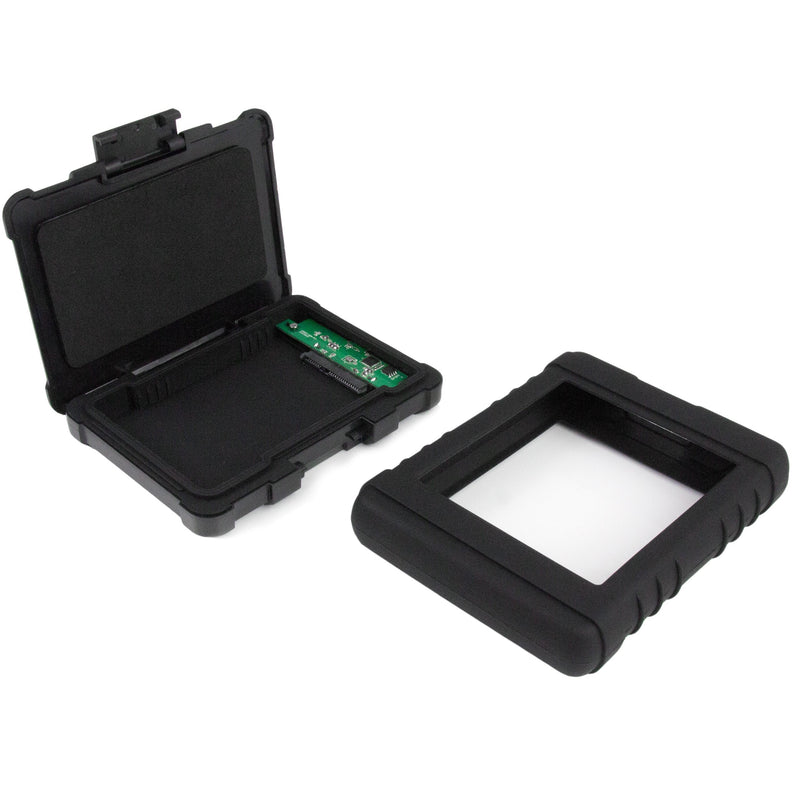 StarTech.com USB 3.0 to 2.5" SATA SSD/HDD Enclosure - UASP Enhanced External Hard Drive Enclosure - MIL-STD-810G Rated Case (S251BRU33),Black
