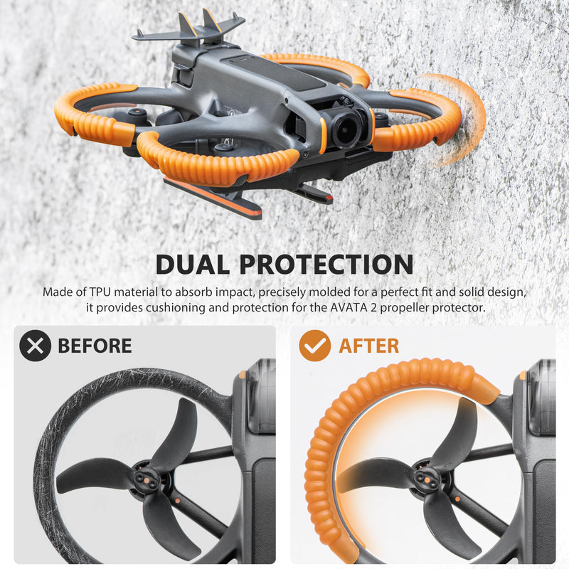 STARTRC 3-IN-1 Avata 2 Accessories bundles,Propeller Guard+Tail+Landing gear for DJI Avata 2 fly more combo Drone Protection(Not including drone)