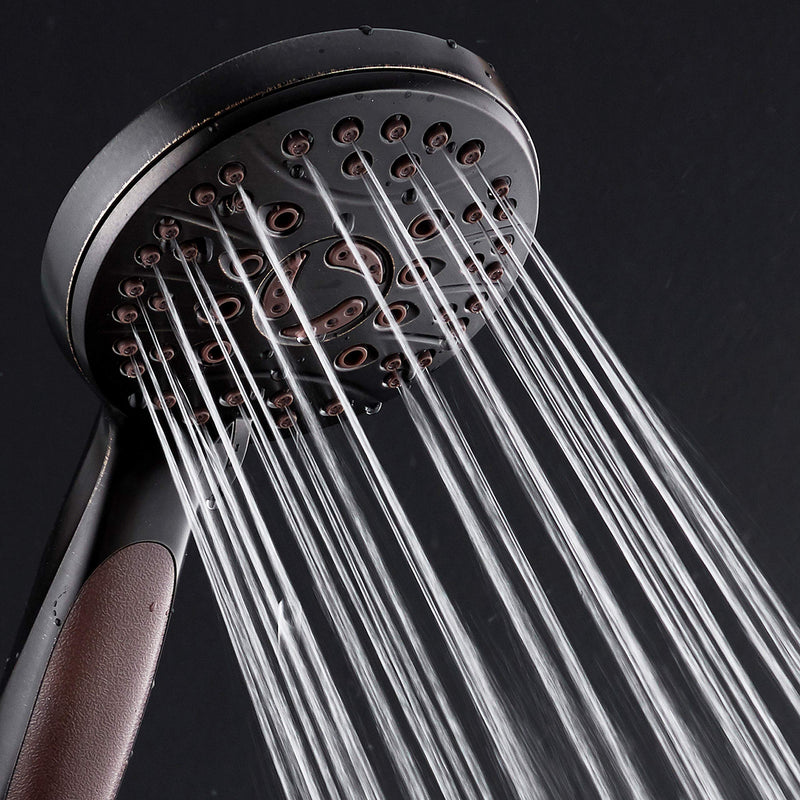 for California - High Pressure 6-setting Luxury Handheld Shower Head, 6 Ft Stainless Steel Hose, Anti Clog Jets, Anti Slip Grip, Top US Brand, Extra Wall Bracket - Brushed Nickel Finish 1.8 Gallons Per Minute Oil Rubbed Bronze