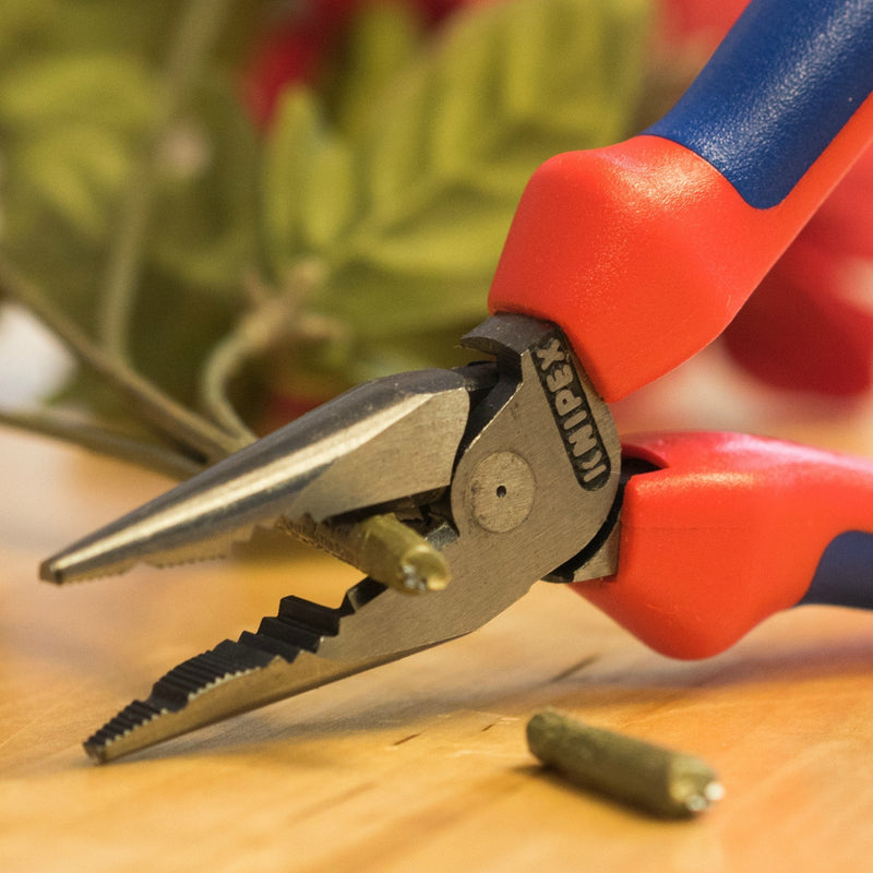 Knipex Tools 08 21 145 6" Needle Nose Combination Pliers, Plastic Coated Handles