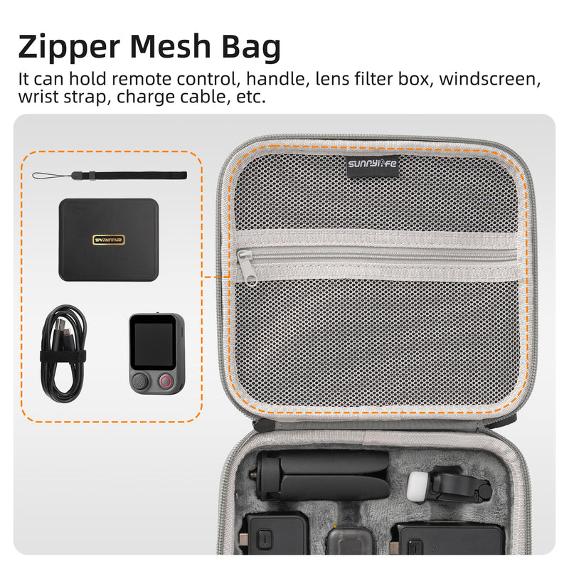 Portable Case Storage Bag for DJI Osmo Pocket 4P Creator Combo Accessories | Compact Hard Case, Velvet Lining, Fits DJI Osmo Pocket 4 Pro Vlog Combo, Power Expansion Combo, Mini Tripod Accessories