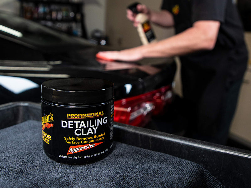 Meguiar's Professional Detailing Clay, Mild, C2000 - Safely Remove Contaminants Bonded on Paint for a Smooth, Glossy Finish - Premium Clay Bar for Car Detailing and Paint Prep, 200 Grams Aggressive