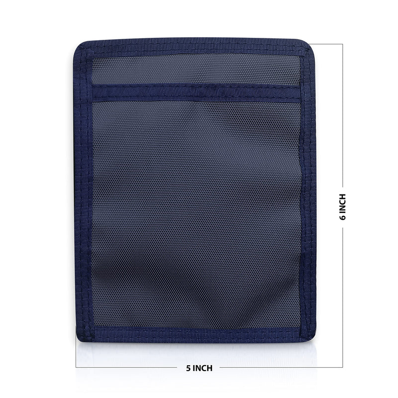 ASA TECHMED Nurse Pocket Organizer, Nylon 5 Pocket Nurse Scrub Organizer, 6 Inch x 5 inch, Navy Blue