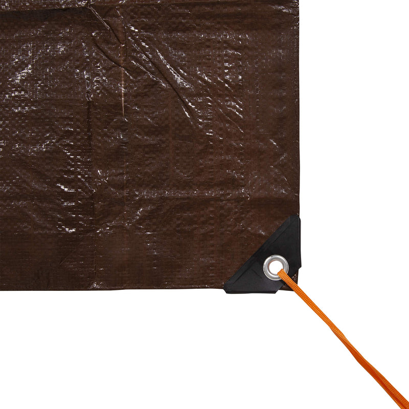 Stansport Light-Duty Rip-Stop Tarp 8' x 10' - Brown (U-810) 8' x 10'