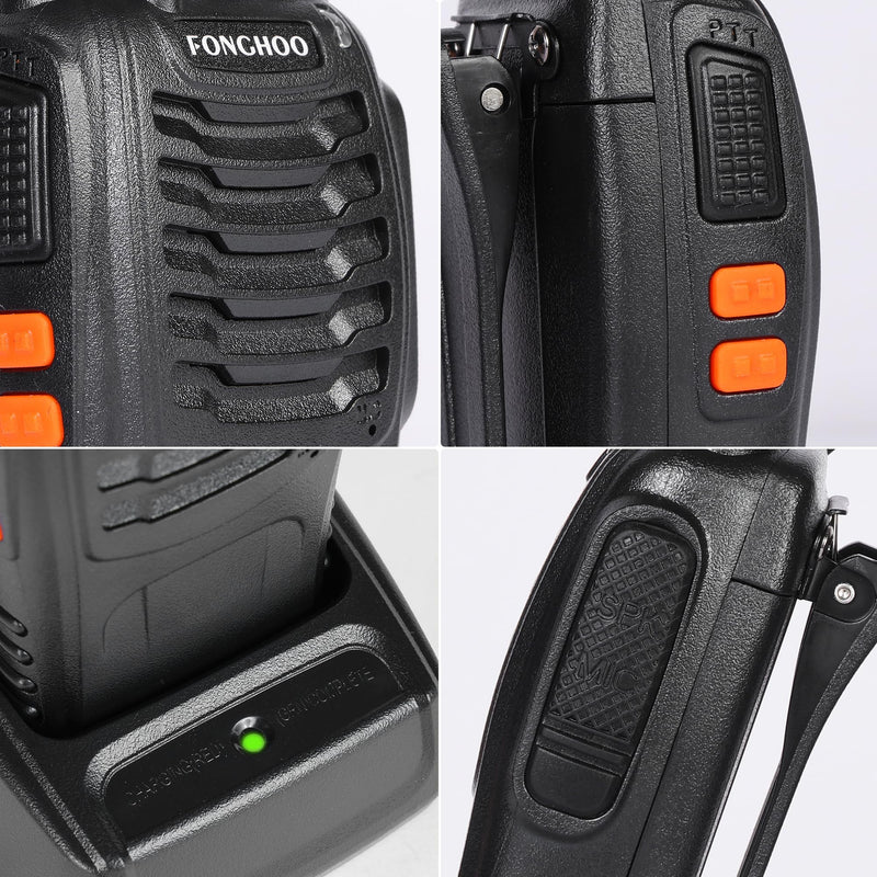 4 Pack Walkie Talkies for Adults Long Range Rechargeable Radio | 16 Channel Handheld Rechargeable 2-Way Radios walkie talkie cruise for Outdoor Hunting Family 4 Pack