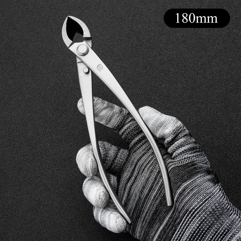Small Size TianBonsai Bonsai Tools 5-Piece Alloy Steel Bonsai tool Kit In Cluding 180mm Long Handle Scissors / 180mm Branch Cutter / 180mm Knob Cutter / 200mm Straight Root Hook/Tweezers (NBKS5-01)