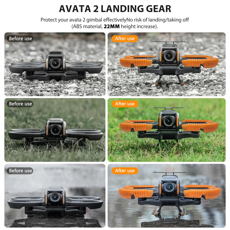 STARTRC 3-IN-1 Avata 2 Accessories bundles,Propeller Guard+Tail+Landing gear for DJI Avata 2 fly more combo Drone Protection(Not including drone)