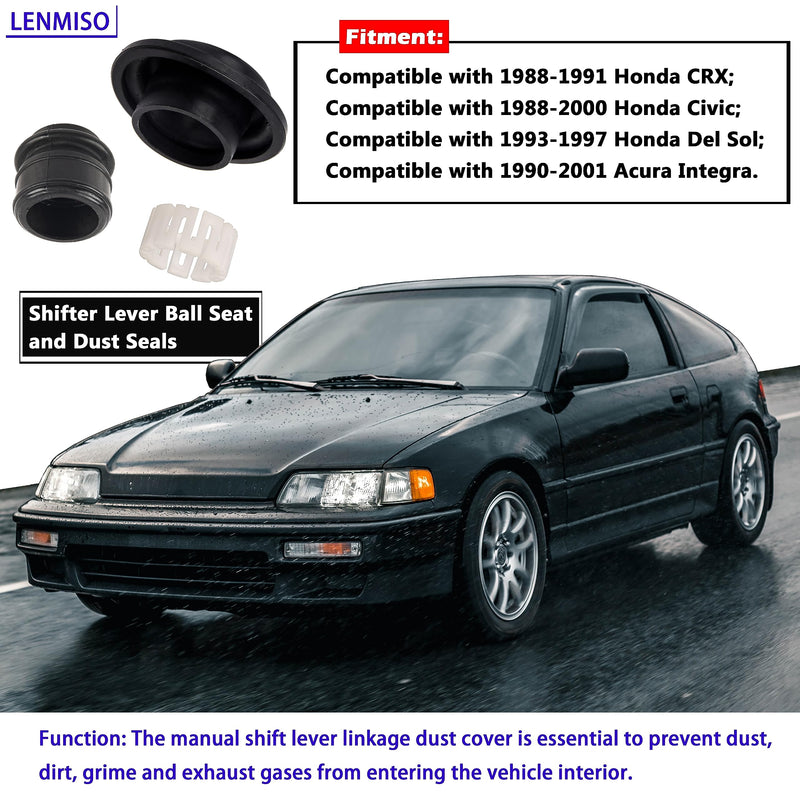 Shifter Lever Ball Seat and Dust Seals Compatible with Honda Civic 1988-2000 and Acura Integra 1990-2001 Replace 54110-SH3-003 54109-SA7-000 54115-SH3-000