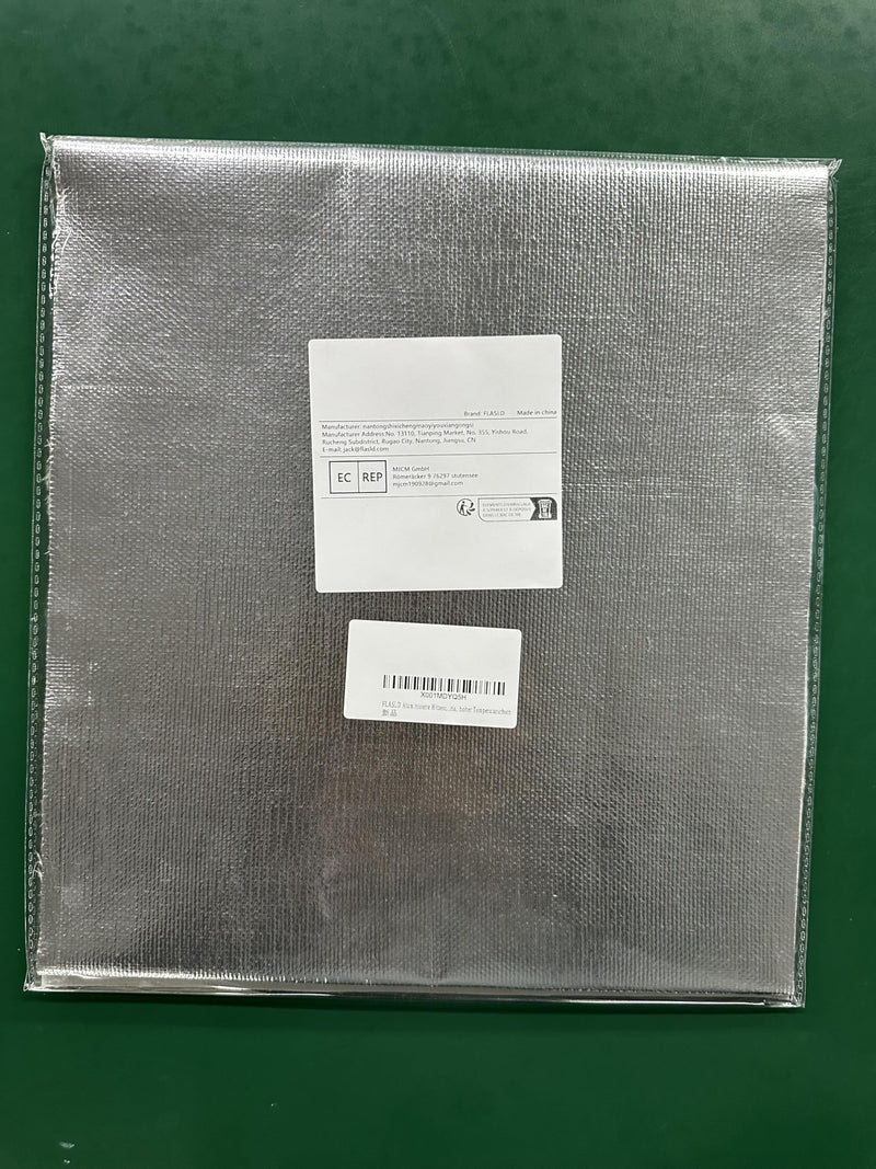 FLASLD Aluminized Heat Shield Mat Thermal Barrier Adhesive Backed Heat Blanket 12'' X 24'', Fiberglass Insulation Reflective Material High Temp Protection 12 x 24 Inch