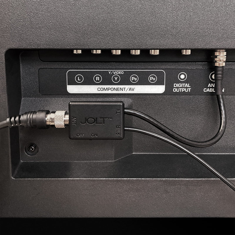 Jolt Switch USB in-Line Amplifier for TV Antenna - w/ 6 ft. USB Cable, Coaxial Cable, USB Power Adapter (Black)