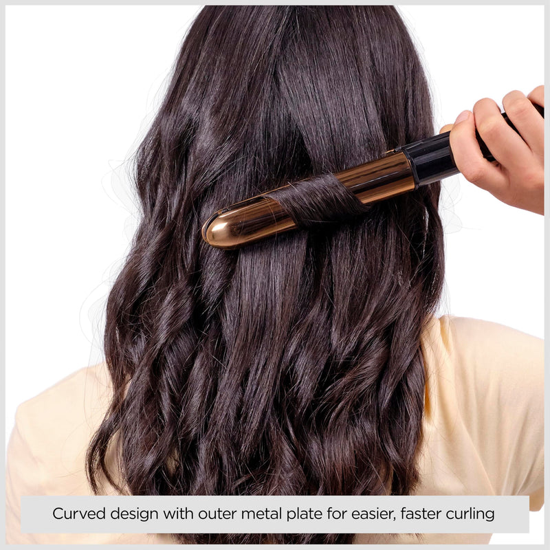 BaByliss Straight and Curl Brilliance Hair Straighteners - Curved Metal Design Easy Styling, Smoothing Titanium Plates, Ionic Anti-Frizz, Fast 15 Second Heat Up, 5 Heat Settings Up to 235°C, 2481U 2481U - UK PLUG