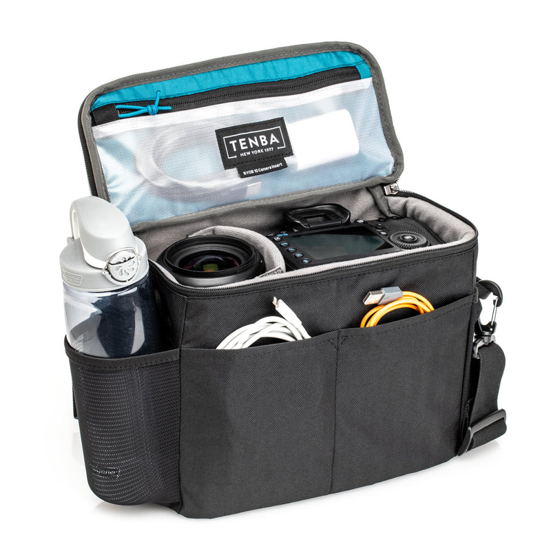 Tenba BYOB 10 Camera Insert - Turns any bag into a camera bag for DSLR and Mirrorless cameras and lenses – Black (636-630) | 300D polyester insert with YKK zippers and mesh pockets for mirrorless cameras, lenses and accessories