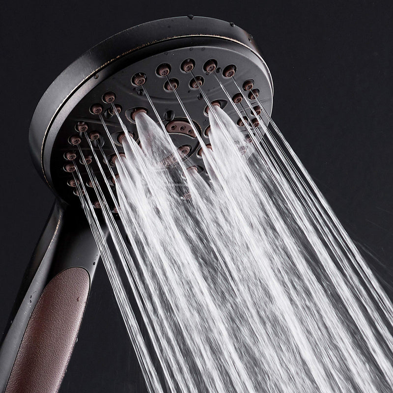 for California - High Pressure 6-setting Luxury Handheld Shower Head, 6 Ft Stainless Steel Hose, Anti Clog Jets, Anti Slip Grip, Top US Brand, Extra Wall Bracket - Brushed Nickel Finish 1.8 Gallons Per Minute Oil Rubbed Bronze
