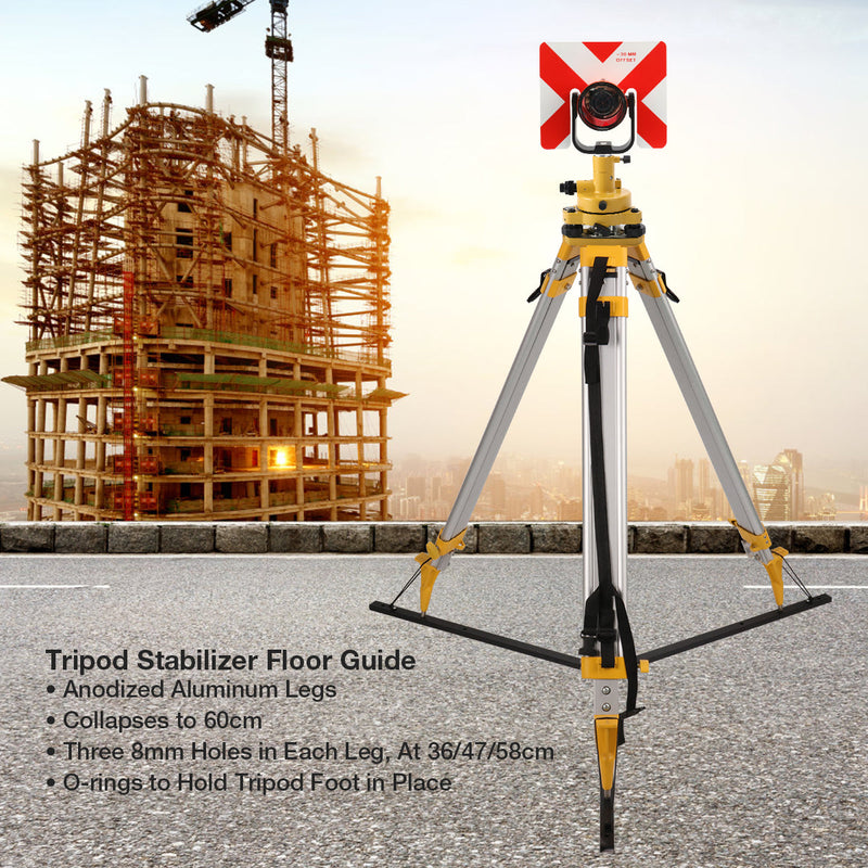 Tripod Stabilizer Floor Guide Foldable Light Weight Leveling Kit with Static Stabilizer Tool, TSFG02 Tripod 23.6" Stabilizer Triangle Strut (1 Piece) 1