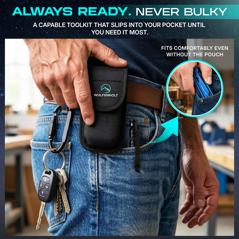 17-in-1 Multitool Pliers with Large Scissors | 6-in-1 Tactical Pen & Carabiners | Gifts for Men, Dad, Husband | EDC Survival Gear | Includes Magnetic Box, Nylon Sheath & Greeting Card