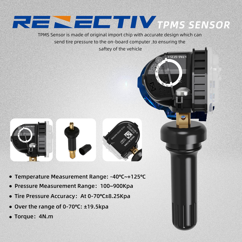 TPMS Sensor,315MHz Tire Pressure monitoring sensors compatible with Ford F150 Ecosport Mustang Escape Explorer, Lincoln MKC MKX MKZ Navigator Replace# F2GT1A180AB F2GT1A150AB F2GZ1A189A ,set of 4 4 PCS