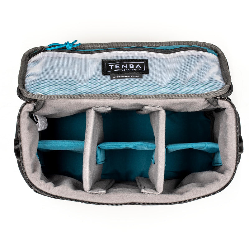 Tenba BYOB 10 Camera Insert - Turns any bag into a camera bag for DSLR and Mirrorless cameras and lenses – Black (636-630) | 300D polyester insert with YKK zippers and mesh pockets for mirrorless cameras, lenses and accessories