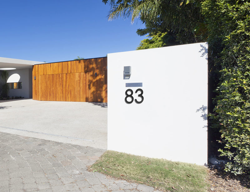 12 Inch Modern Floating House Numbers for Outside | Large Metal House Numbers for Outdoors | Black Coated Rust-Proof Home Address Numbers/Plaques | Metal Mailbox Numbers 1