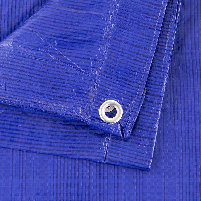Kotap 10 x 10 Ft. All-Purpose Multi-Use Protection/Coverage 5-mil Poly Tarp, Waterproof, Blue, 1-Pack (TRA-1010) 10 x 10 Ft.