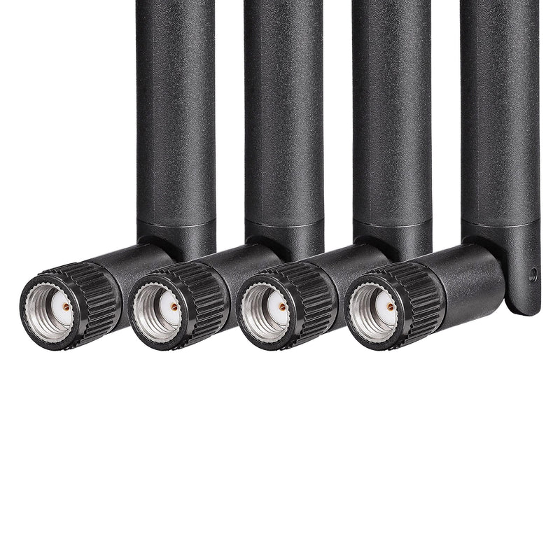 Bingfu Dual Band WiFi Antenna 2.4GHz 5GHz 5.8GHz 3dBi RP-SMA Male Antenna Replacement (4-Pack) for WiFi Router Wireless Network Card USB Adapter Security IP Camera Video Surveillance Monitor 4-Pack [RP-SMA] Male Antenna