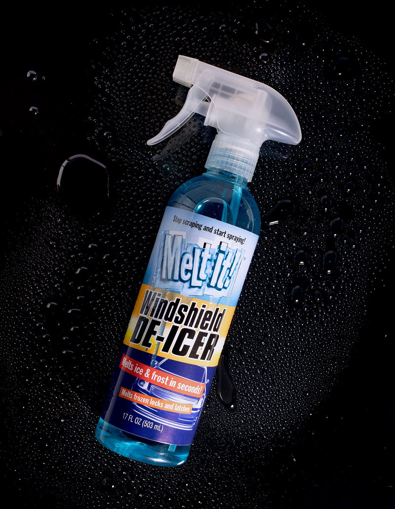 Melt it! E·Z·R Windshield De-Icer. Instantly Melts Ice & Winter Frost for Car Windshields, Windows, Mirrors, Key Locks, & Latches, Snow Melting Defrost Liquid for Car Window Cleaner, 17 Fl Oz Spray 17 Fl Oz (Pack of 1)