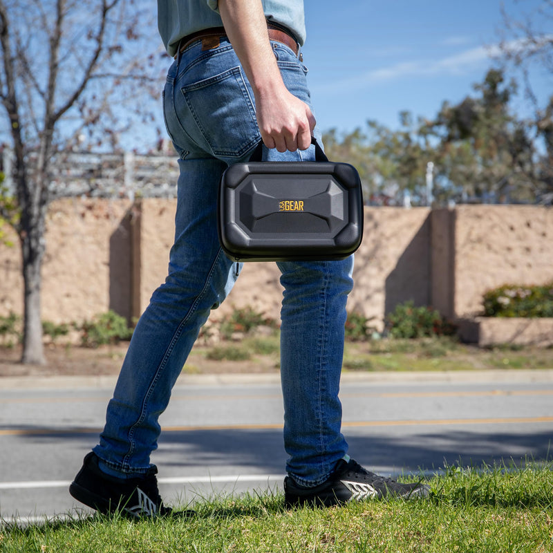 USA Gear Camera Storage Case (10 Inch) Semi Rigid Camera Carrying Case fits Canon Rebel T7, EOS R50, M50, Kodak Pixpro FZ55, Compact DSLR & Lenses - Customizable Dividers, Water Resistant Exterior