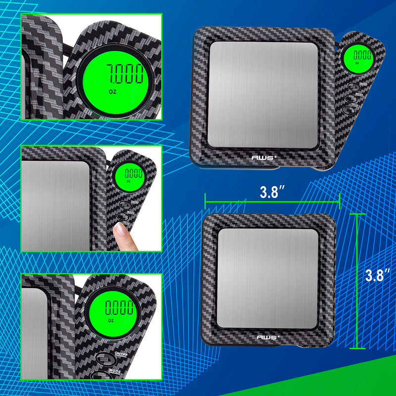 American Weigh Scales Blade Series (Black) Limited Edition Carbonfiber Digital Pocket Scale Carbon Fiber150 Gx 0.01 G