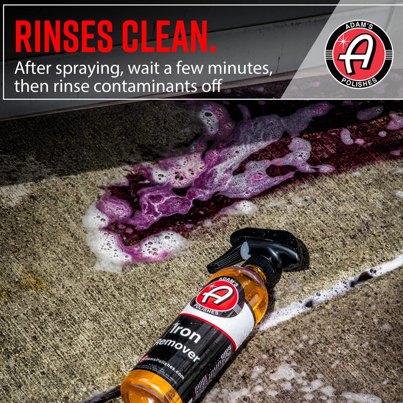 Adam's Polishes Iron Remover (16oz) - Iron Out Fallout Rust Remover Spray for Car Detailing | Remove Iron Particles in Car Paint, Motorcycle, RV & Boat | Use Before Clay Bar, Car Wax or Car Wash 16 fl. oz