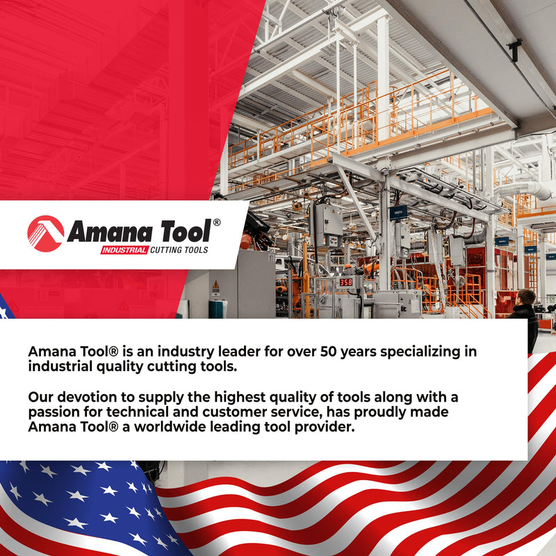 Amana Tool 82 Degree Countersink with Adjustable Low Friction Drill Bit Depth Stop, 55294, 3/8 D x 1/8 Drill Dia x 1/4 Inch Quick Release Hex Shank