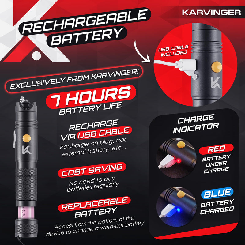 Powerful Rechargeable Visual Fault Locator 40km with Case - VFL Tester with FC Male to LC Female Adapter - 7h Battery Life Red Light Pen for Fiber Network Cable Test KLFO50 1mw
