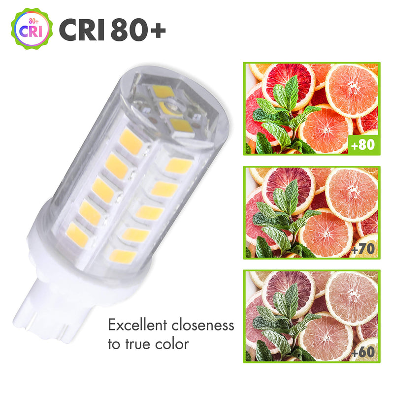 Leisure LED 2 Pack RV LED Light Bulbs 450LM Natural White 4000K T10 921 922 912 33SMD LED Replacement Light Bulbs for RV Indoor Lights 10-30V (Natural White 4000K, 2-Pack) 2 Count (Pack of 1)