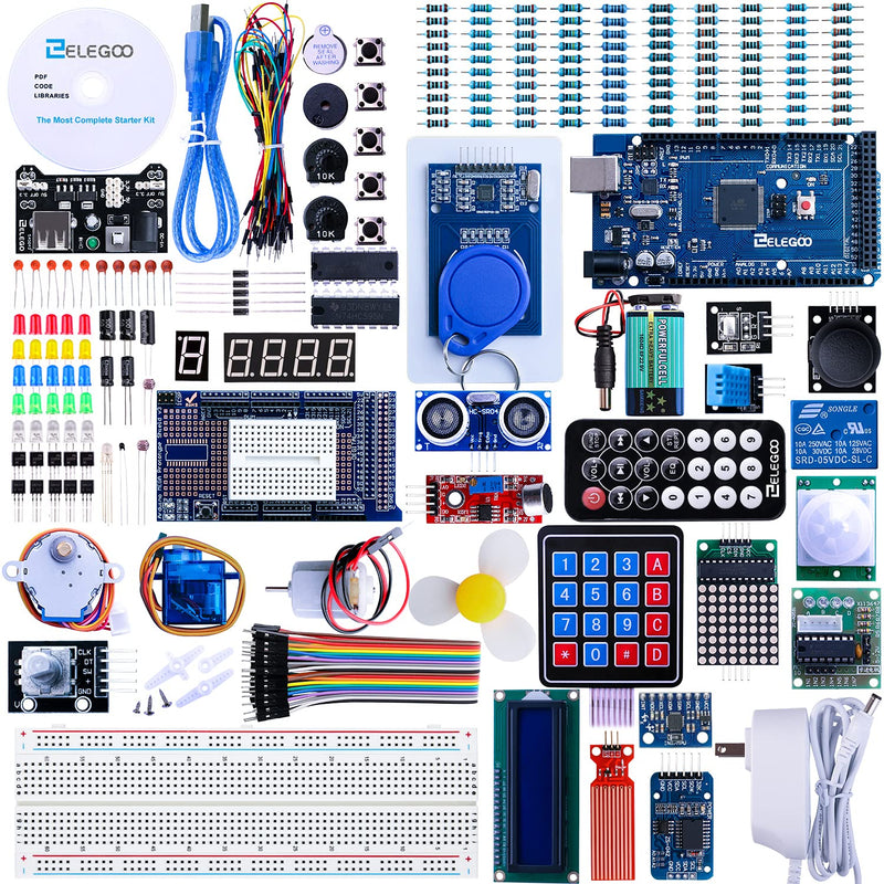 ELEGOO UNO R3 Board ATmega328P & ELEGOO Mega R3 Project The Most Complete Ultimate Starter Kit