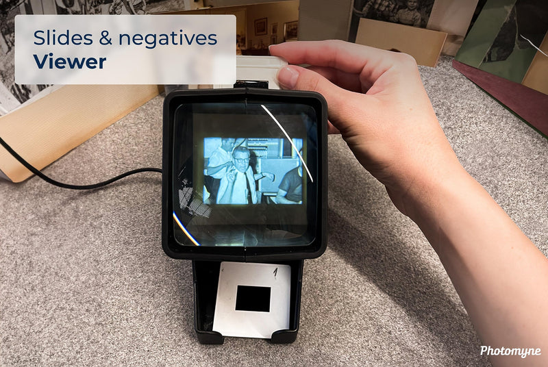 Photomyne 35mm Slide Viewer – 3X Magnification LED Light | Rediscover Every Slide in Vivid Detail
