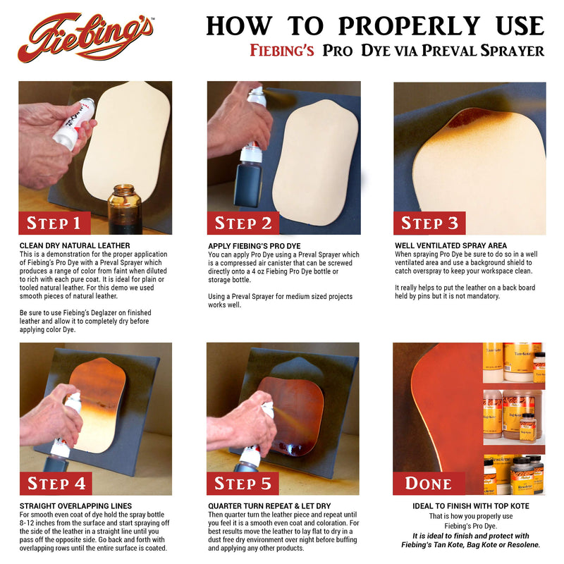 Fiebing's Pro Dye Leather Dye (4 Fl Oz) - Alcohol-Based, Penetrating, Permanent Dye for Shoes, Belts, Furniture - Vivid Color, Superior Color Fastness 4 oz. Black